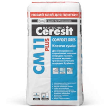 СМ 11 Plus Клеящая смесь для плитки Ceramic &amp; Gres (25 кг) СМ 11 Plus Клеящая смесь для плитки Ceramic & Gres (25 кг)
